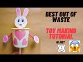 Best out of waste ideas  dancing toy using paper glass and straws  toy making tutorial shorts