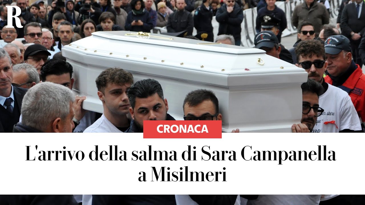L'arrivo della salma di SARA CAMPANELLA, le lacrime della famiglia, l'urlo del cugino: 