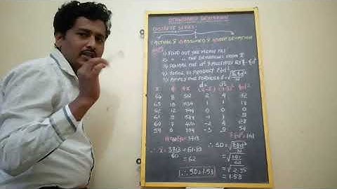 STATISTICS -23. b- Std Deviation Calculation for Discrete Series (OM MADHAVA TUTORIAL