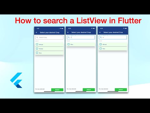 how to search & filter ListView in flutter | Flutter | Mobile app Development | iOS | Android