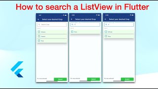 how to search & filter ListView in flutter | Flutter | Mobile app Development | iOS | Android