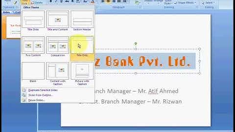 MS powerpoint 2007 in hindi-Insert bullets and numbering,text alignment etc