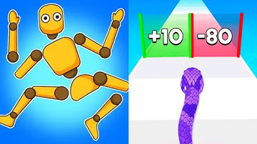 Ragdoll Break vs Snake Run Race - Satisfying ASMR Gameplay All Update Levels