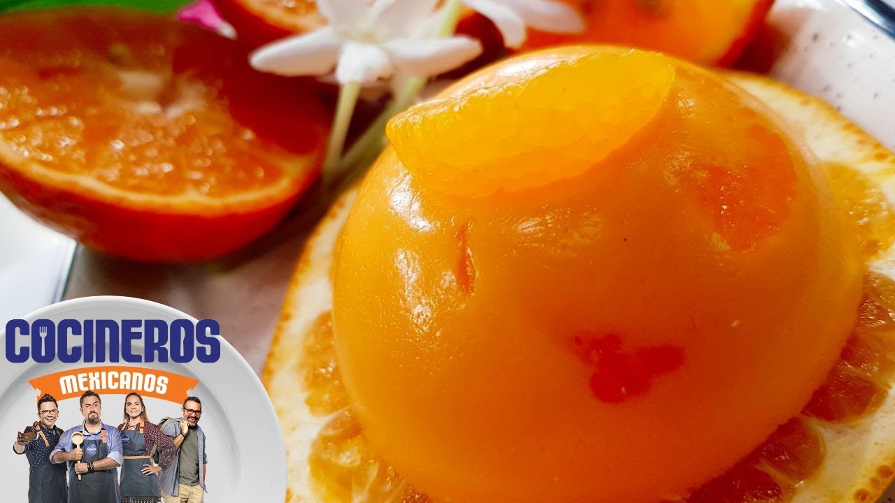 Receta: Gelatina cremosa de mandarina | Cocineros Mexicanos