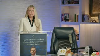 Erika Kirk delivers emotional remarks after killing of husband Charlie Kirk