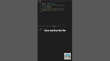 Creating identity matrices in numpy #datascience #python #numpy #pythontutorial #coding