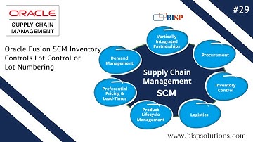 Oracle Fusion SCM Inventory Controls Lot Control or Lot Numbering | Oracle Fusion SCM Jobs | BISP