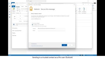 Sending to a Trusted Contact as a Pro User (Outlook) - Mailock Secure Email