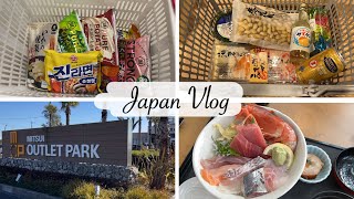 buy snacks at Daiso, short trip to Chiba, shopping at Mitsui Outlet | japan vlog