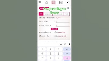 Mutual funds compounding calculator #mutualfund #investment #starsip#mission1carorein10years #nifty