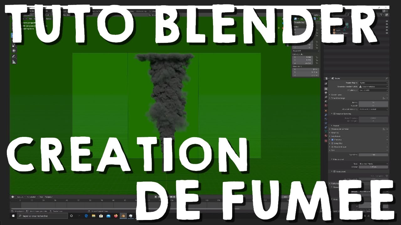 TUTO BLENDER FR - Créer facilement de la fumée avec mantaflow sur