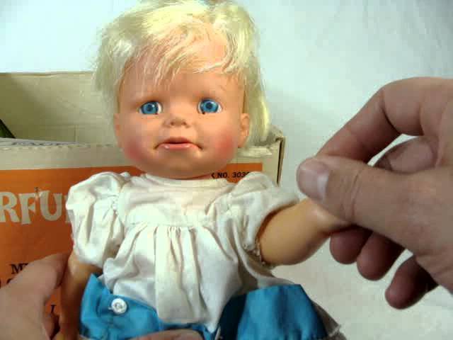 vintage crying baby doll