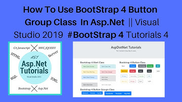 How to use bootstrap 4 button group class in asp.net || visual studio 2019 #bootstrap 4 tutorials 4