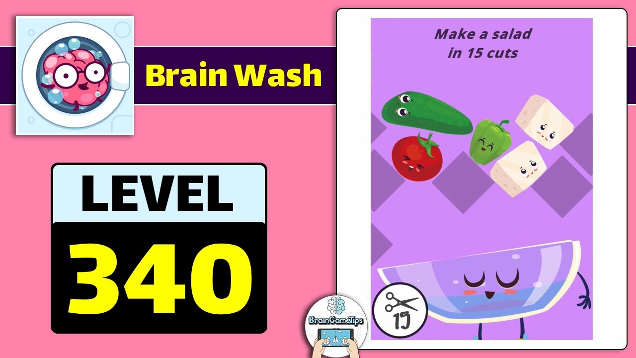 Brain Wash - Puzzle Mind Game - Level 340 Solution