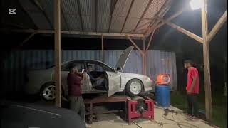 D16 gt35 lock vtec dyno tune#dseries #boost #racing #diy #automobile #mechanic 