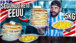 MI SEGUNDO RETO de COMIDA en EEUU *el RETO que CASI ACABA CONMIGO* 🇺🇸 (Pancake Challenge)