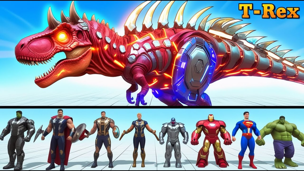 All TRex vs Dinosaurs combat Monsters in dinosaur world - ARBS 2025