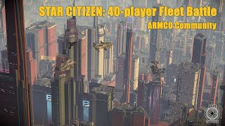 4K Star Citizen - Fleet Battle At Arccorp