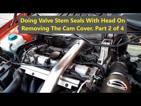 How to replace valve stem seals on white block Volvo with head installed on the engine. Pt 2 of 4.