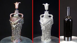 Amazing Bottle Decor | How to make an Amphora from a Bottle and Lipka | Bottle decor | Bottle art