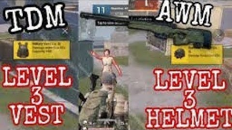GET AWM IN TDM MATCH AND LEVEL 3 VEST AND HELMATE LIVE PROOF| NEW UPDATE IN PUBG MOBILE