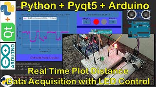 Python PyQt5 Arduino - GUI Acquisition to show real time distance plot Arduino HC-SR04 Ultrasonic
