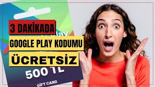 Ücretsi̇z Google Play Kodu Nasıl Alınır Tek Videoda
