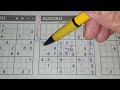 (#4943) Monday. Three Stars Sudoku puzzle. Bonus Extra edition. 08-01-2022 Extra part 1 of 4