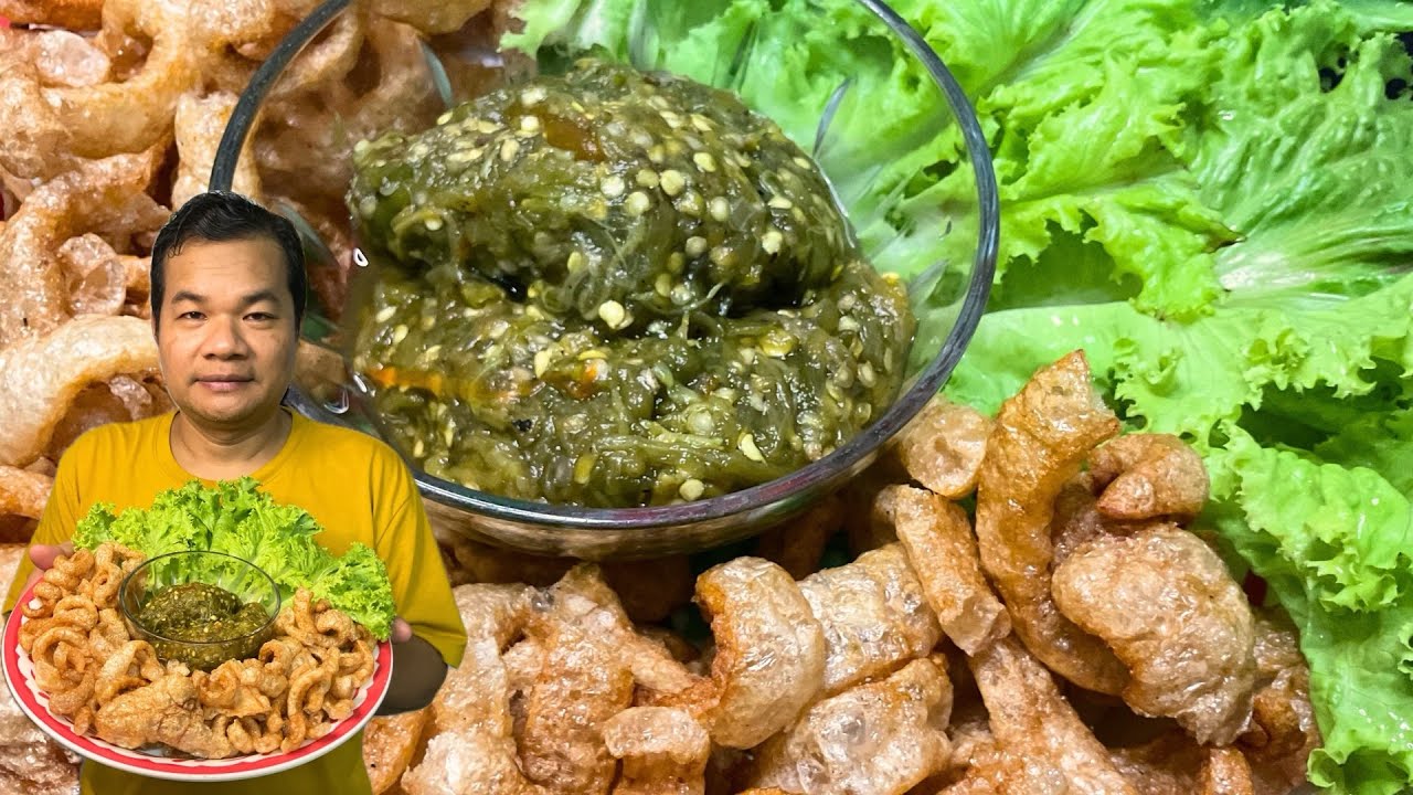 แคบหมูน้ำพริกหนุ่มครับอร่อยมากๆ 