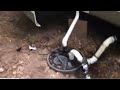 Uphill Permanent RV Sewage System - Pumping Long Distance via Underground PVC Drain Pipe to Septic