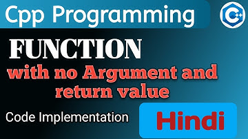 Function with no Argument and return value | Cpp program (Hindi)