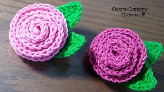 كروشيه ورده بسيطه وسهل للتزين صحبه_الكروشيه _ Crochet Simple Flower
