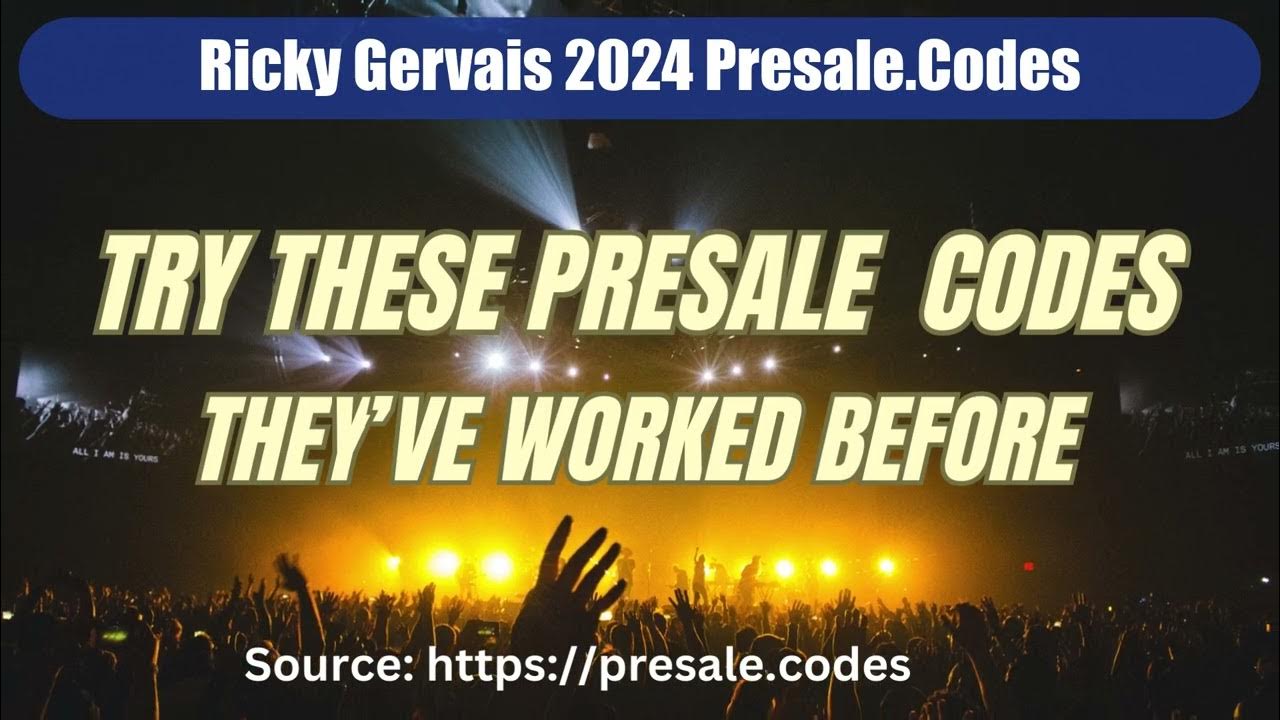 Ricky Gervais presale codes 2024 - YouTube