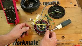 Alter hoverboard motor to use as wind generator; + voltage sextupler at work.