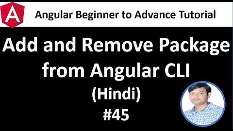 Angular Tutorial For Beginners 45: Add and Remove Package from Angular CLI in Hindi