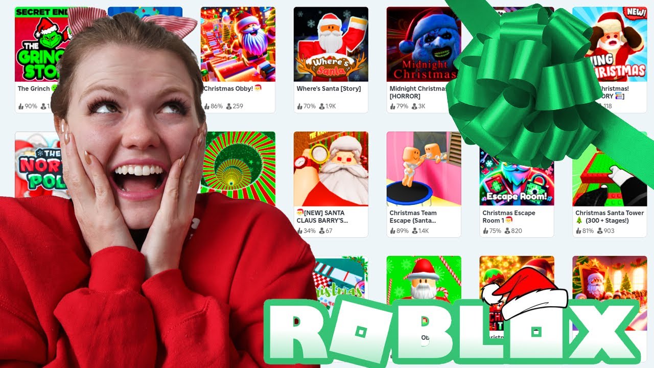 Playing The MOST POPULAR Christmas Roblox Games YouTube 