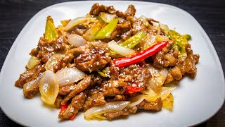 Рецепт Нежнейшей Говядины на Сковороде по-Китайски | Жаренная говядина с острыми перцами