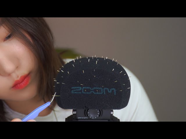 [ASMR] Removing Thorns and Cat Whiskers Stuck on my Mic *Intense Sounds* | Sorry Mic Series