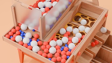 Mesmerizing Ball Sorting Machine Simulation | Blender Rigid Body Physics Magic!