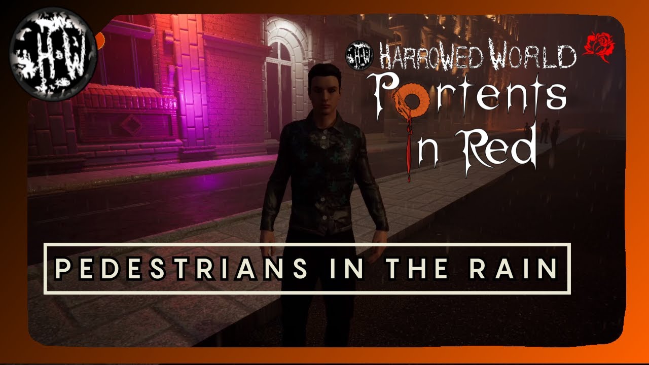 Pedestrians in the Rain | Harrowed World: Portents In Red – Modern Gothic Vampire RPG