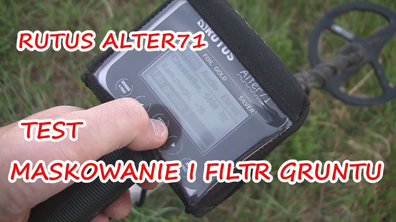 RUTUS ALTER 71 - Detector. Test ustawień - Maskowanie i Filtr Gruntu - Moneta -5 Groszy 1928 cz.1