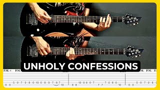 Video thumbnail of "Unholy Confessions - Avenged Sevenfold | Tabs | Guitar Lesson | Cover | Tutorial | All Guitar Parts"