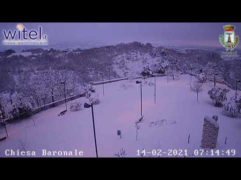 Timelapse webcam NEVE a Roccamorice (PE) 520m  12/15 Febbraio 2021