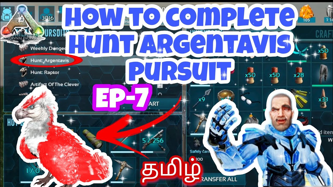 How To Complete Hunt Argentavis Pursuit In Ark Mobile / Ark survival evolved / Ark mobile Tamil