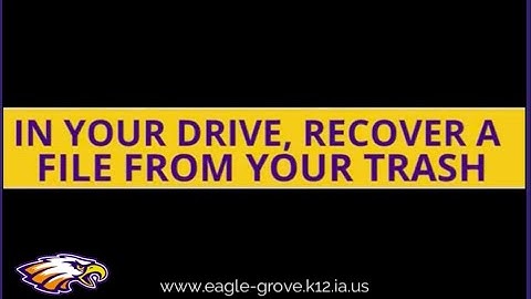 In Your Drive, Recover a File From Your Trash