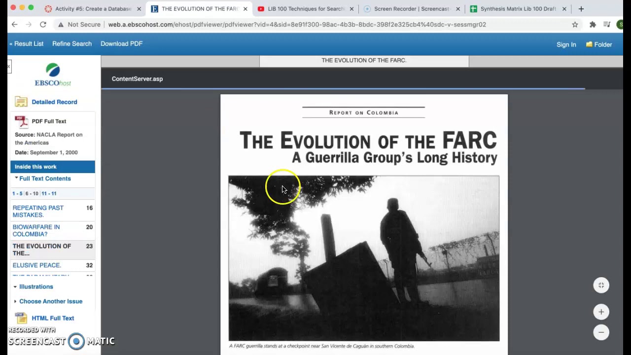Screen Recording For Library Science Search - YouTube