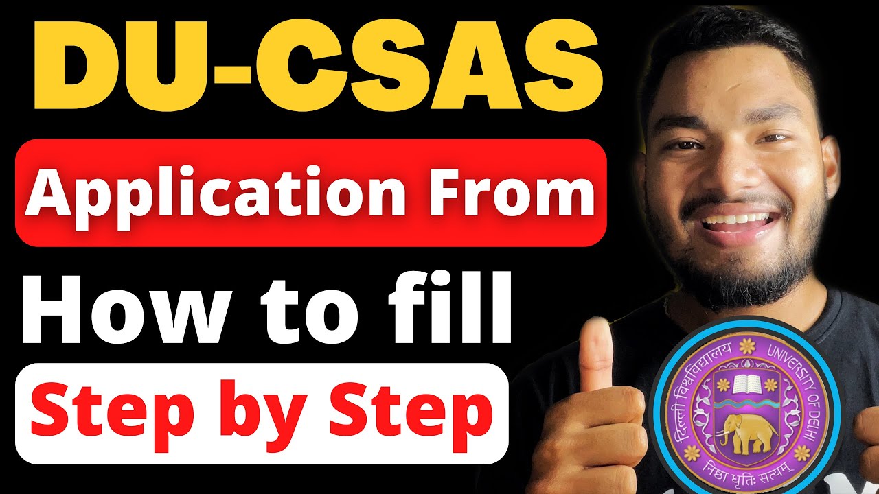 How to fill DU CSAS Application form on mobile | Step by Step Process ...