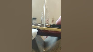 Making a new 5-string Banjo capo for this wee beastie, out of a blank camel bone nut.