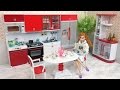 Barbie doll Deluxe Kitchen set with Dining Table set