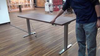 Hafele Clever Electric Adjustable Height Table Demo by Mack Designer Hardware